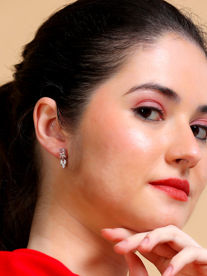 Moonstone Marquise Drop Stud Earrings
