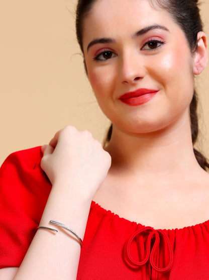 Crystal Pave Open Cuff Kada