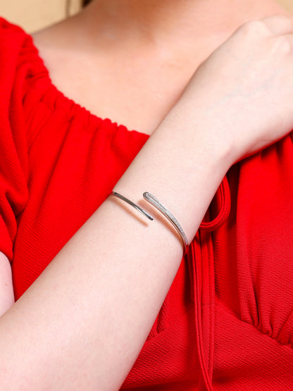 Crystal Pave Open Cuff Kada