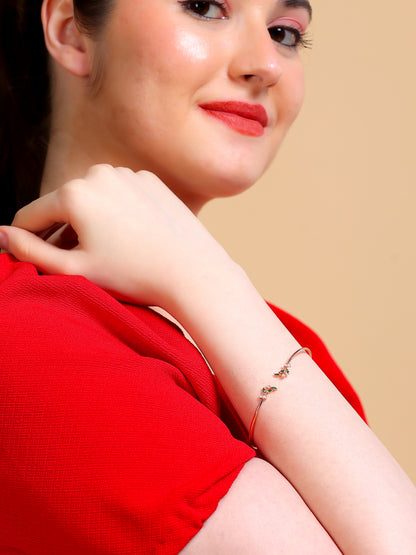 Emerald Vine Open Cuff Bracelet