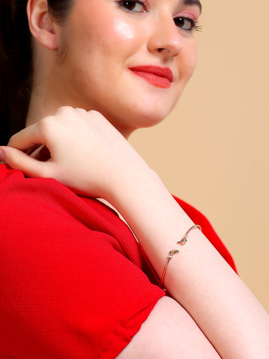Emerald Vine Open Cuff Bracelet