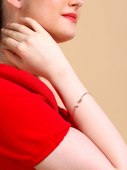 Emerald Vine Open Cuff Bracelet