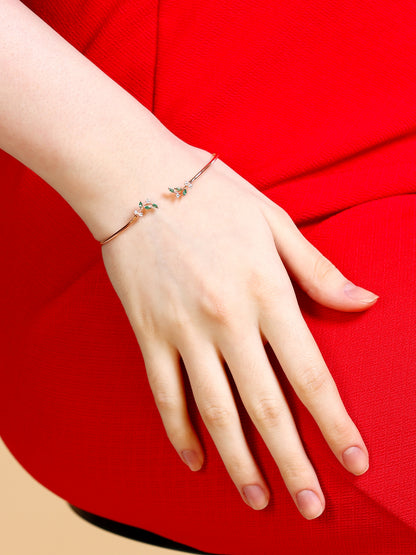 Emerald Vine Open Cuff Bracelet