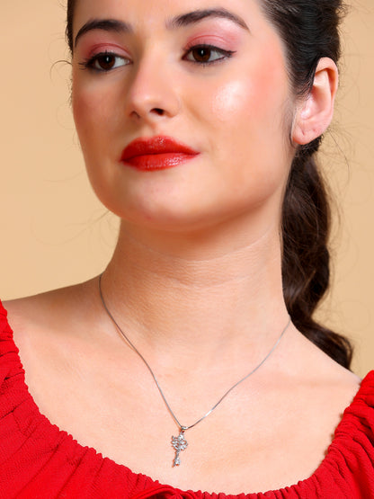 Crystal Key Pendant Necklace