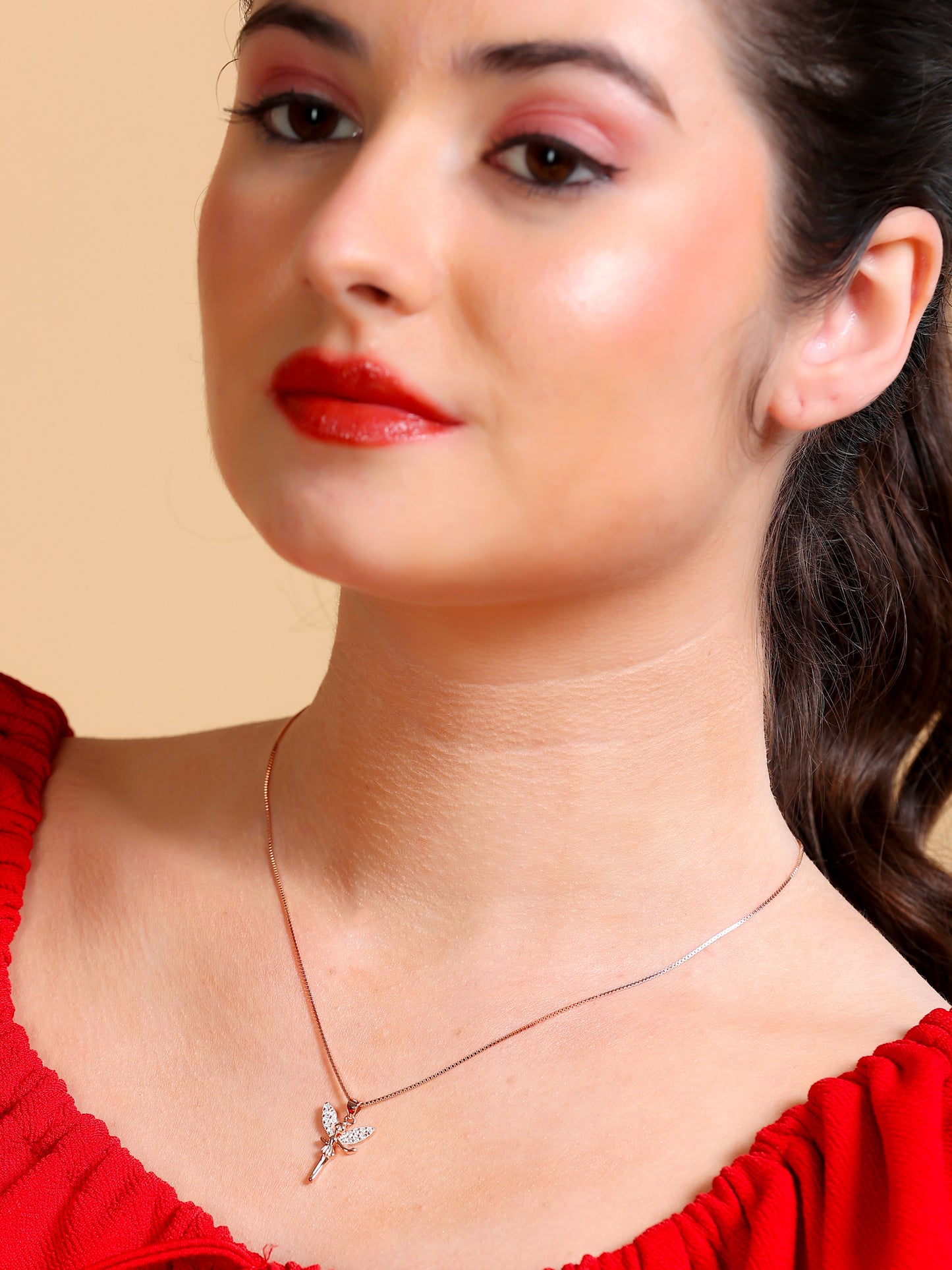 Crystal Fairy Pendant Necklace