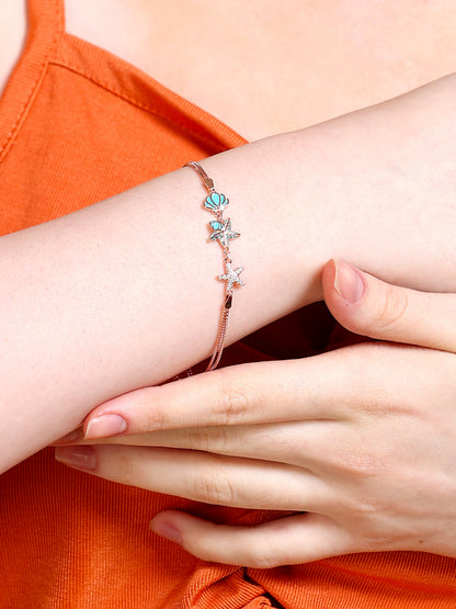 Ocean Shell & Starfish Charm Bracelet