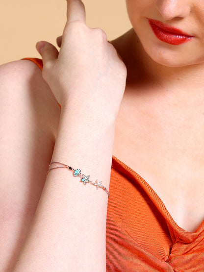 Ocean Shell & Starfish Charm Bracelet