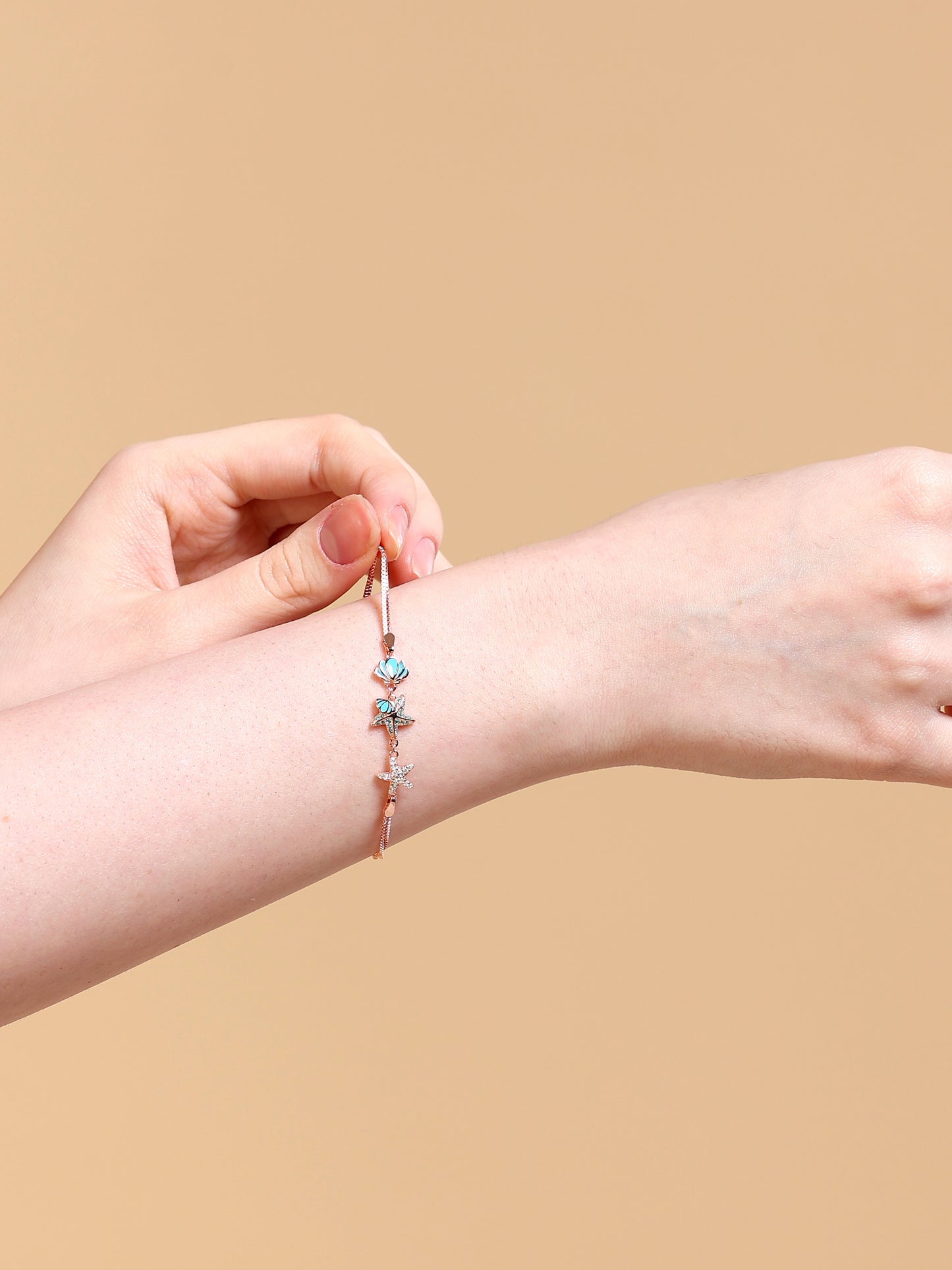 Ocean Shell & Starfish Charm Bracelet