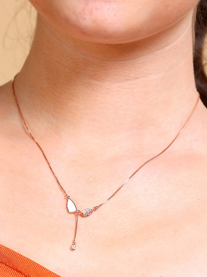 Mother of Pearl Teardrop Lariat Necklace