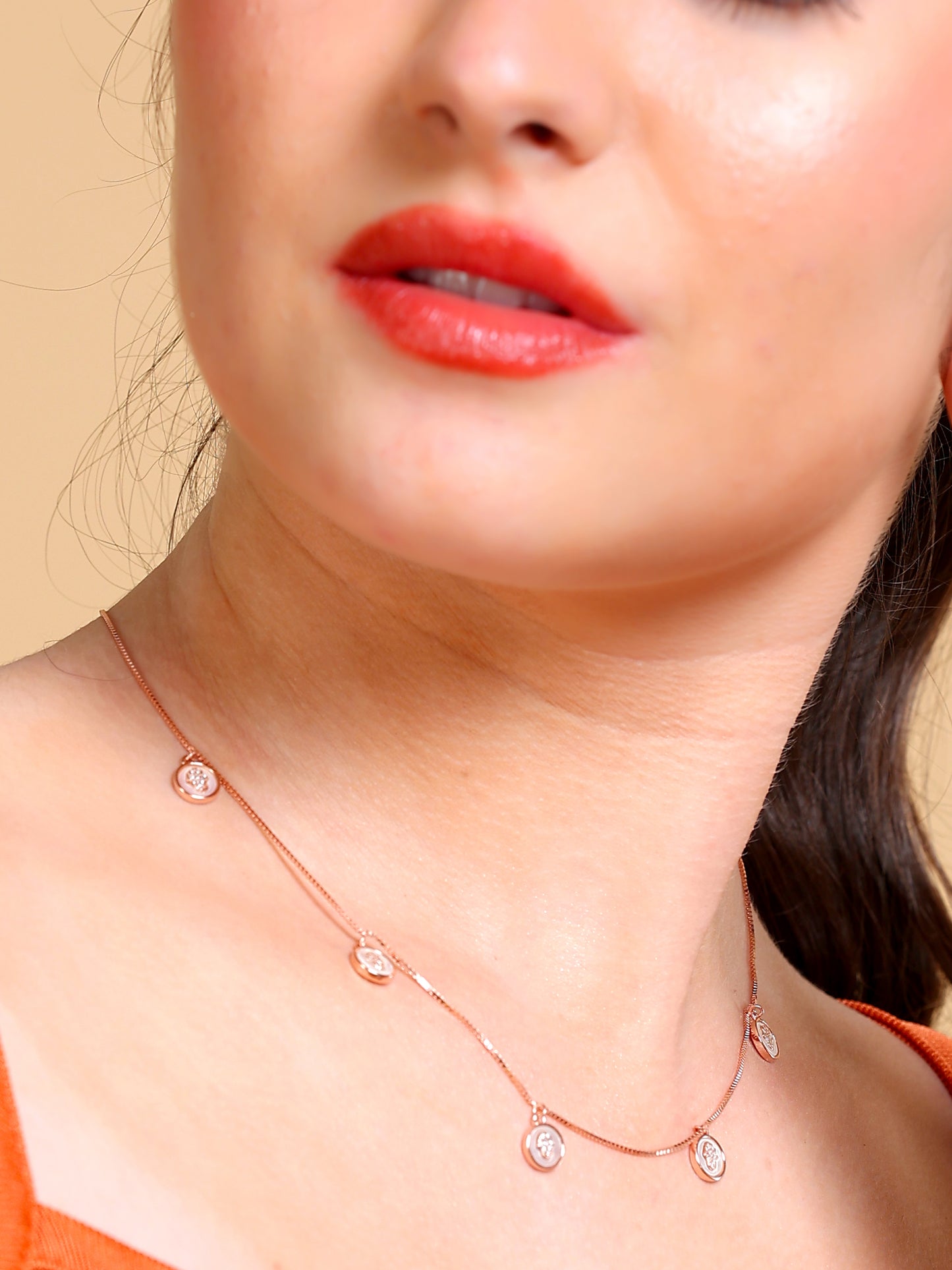 Hamsa Coin Charm Necklace