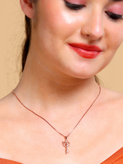 Crystal Key Pendant Necklace