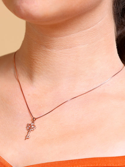Crystal Key Pendant Necklace