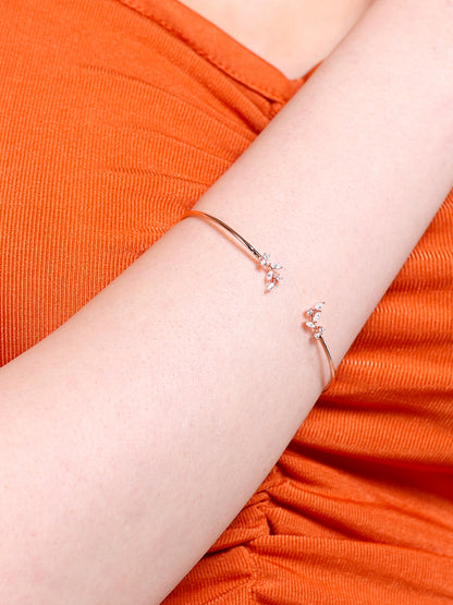 Marquise Cluster Open Cuff Bracelet