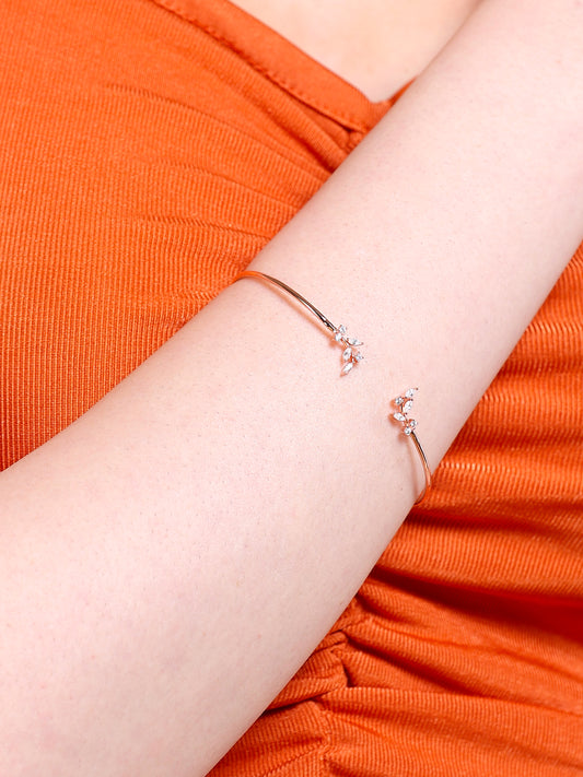 Marquise Cluster Open Cuff Bracelet