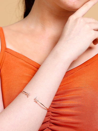 Marquise Cluster Open Cuff Bracelet