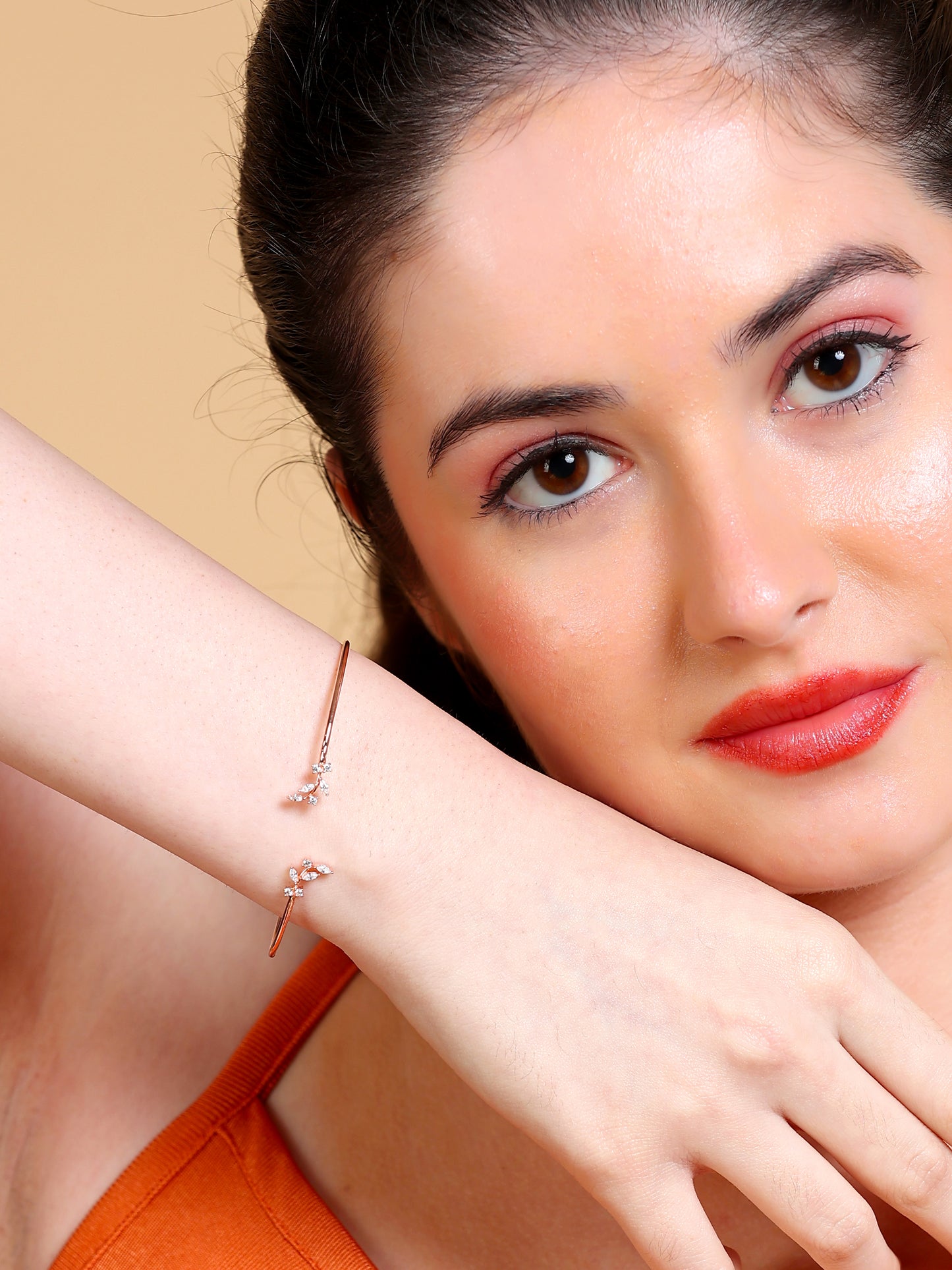 Marquise Cluster Open Cuff Bracelet