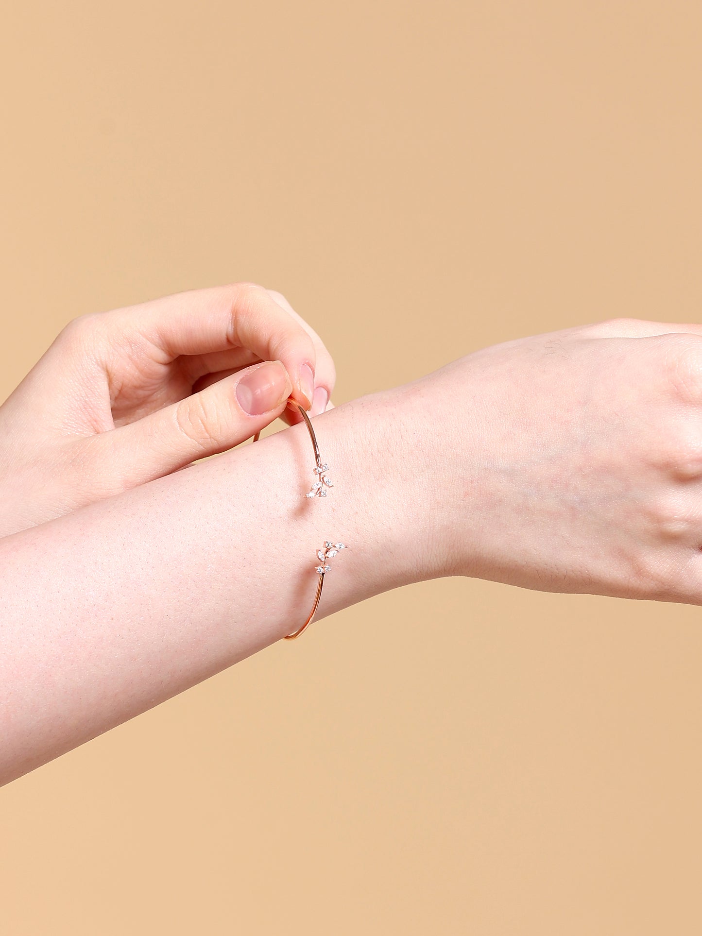 Marquise Cluster Open Cuff Bracelet