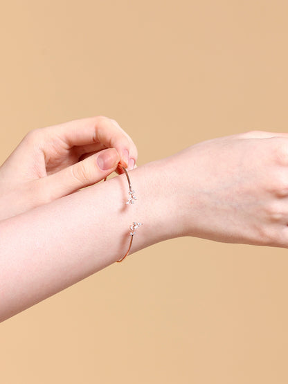 Marquise Cluster Open Cuff Bracelet