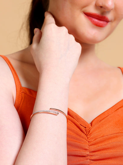 Crystal Pave Open Cuff Bracelet