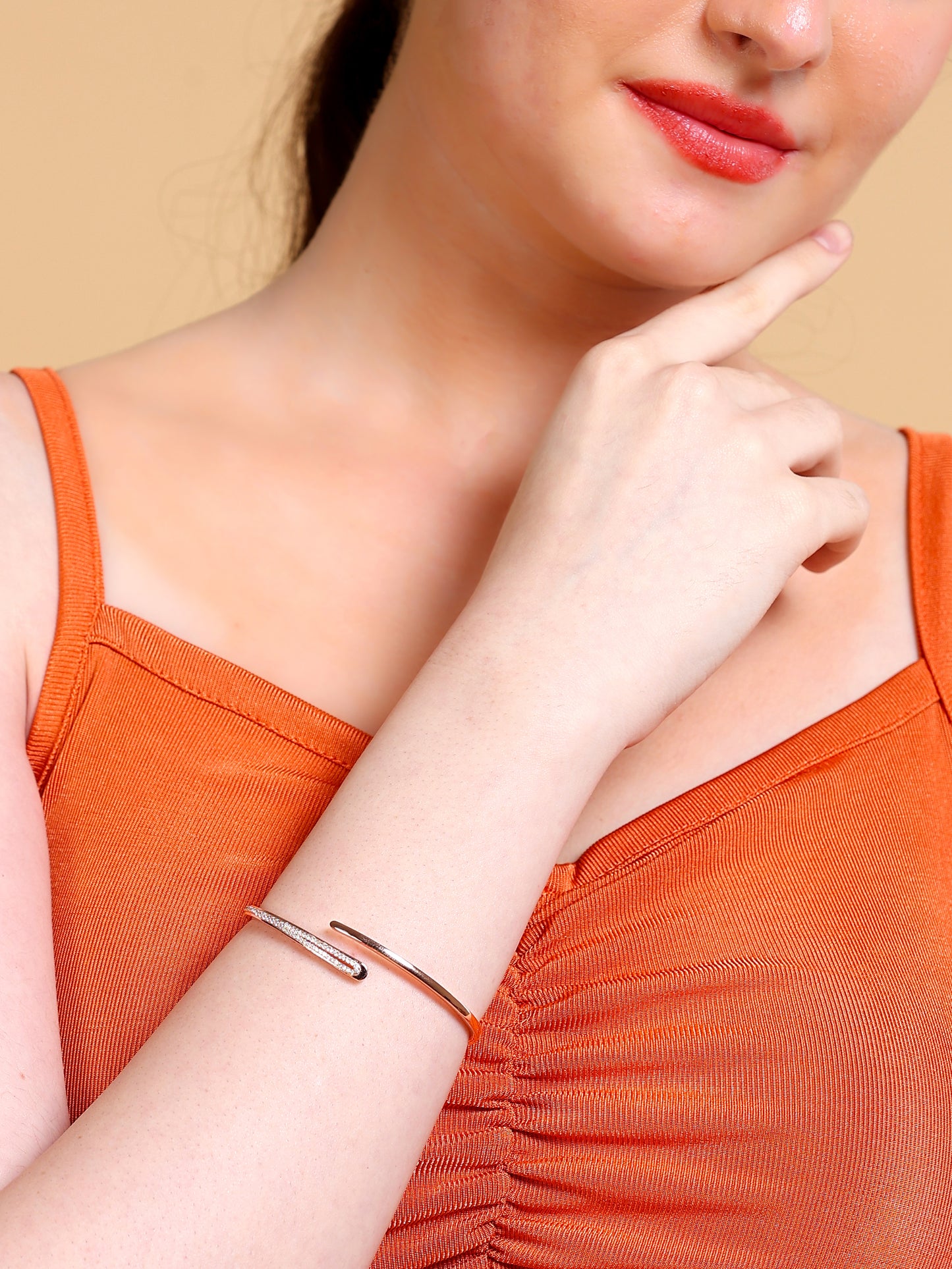 Crystal Pave Open Cuff Bracelet
