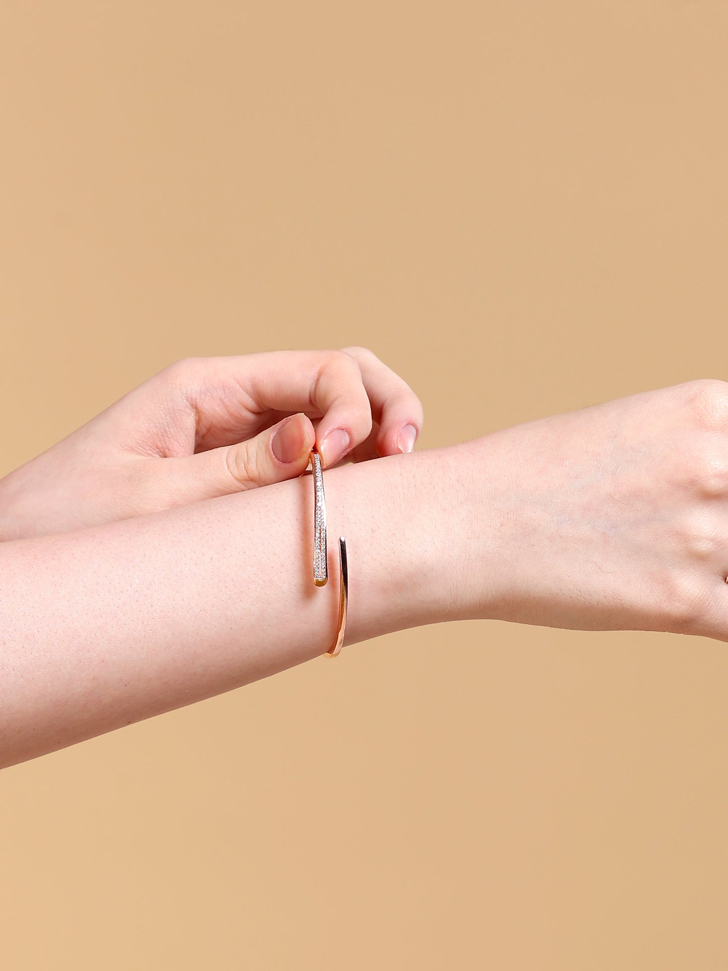 Crystal Pave Open Cuff Bracelet