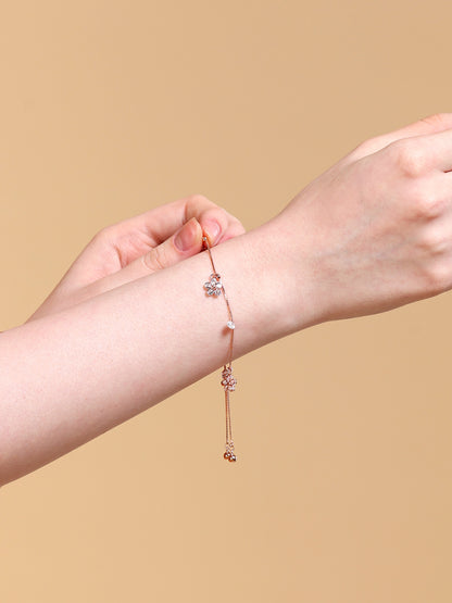 Rose Petal Charm Bracelet